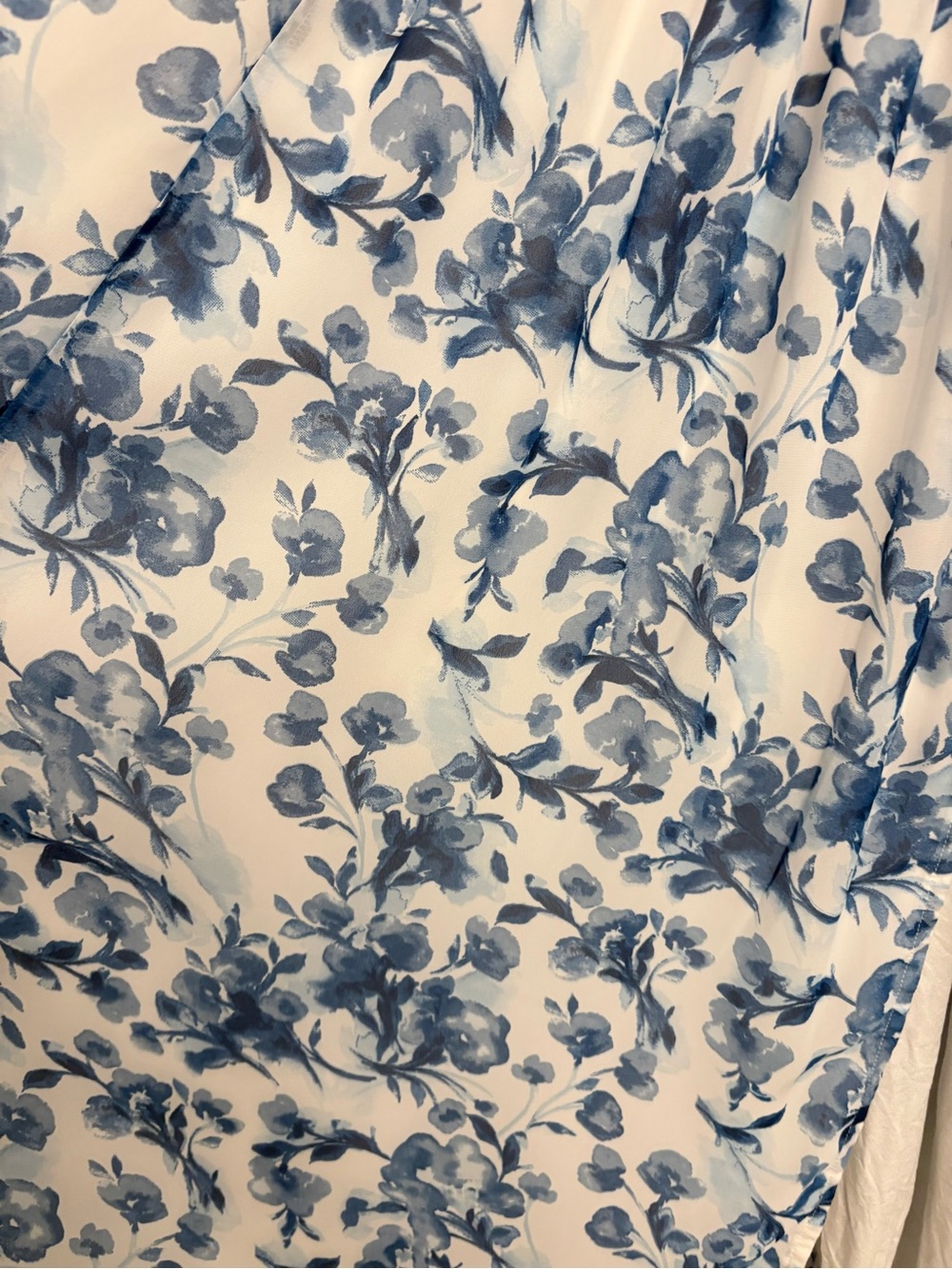 Abercrombie & Fitch Blue and White Floral Chiffon Midi Dress - Picture 3 of 5